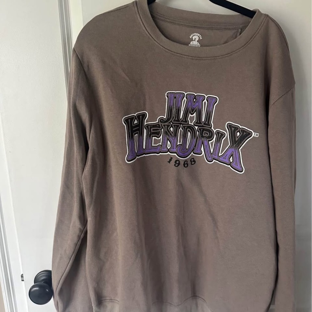 Jimi Hendrix medium Graphic Men's Sweater - gray